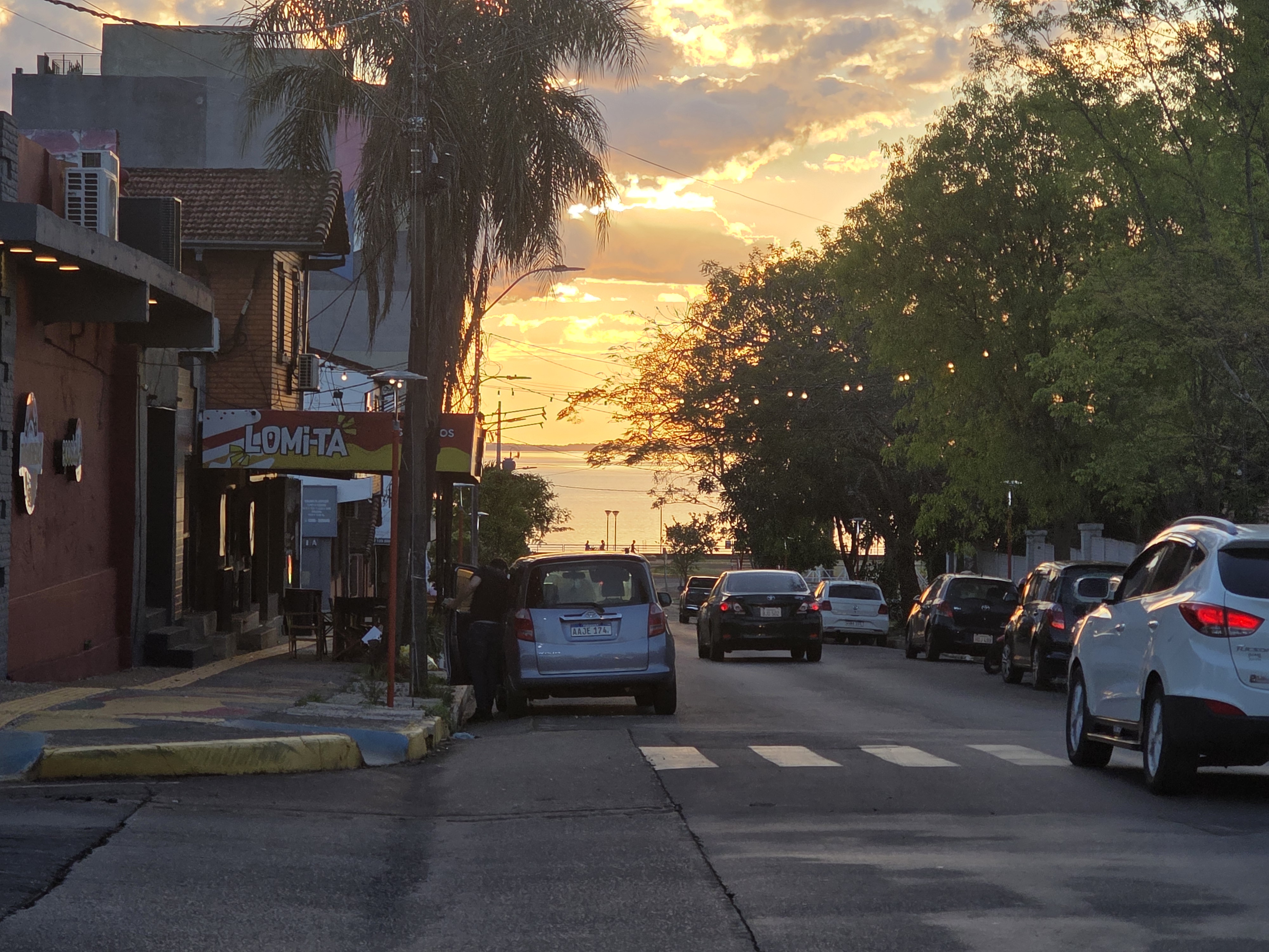 Sunset along the Costanera in Encarnación